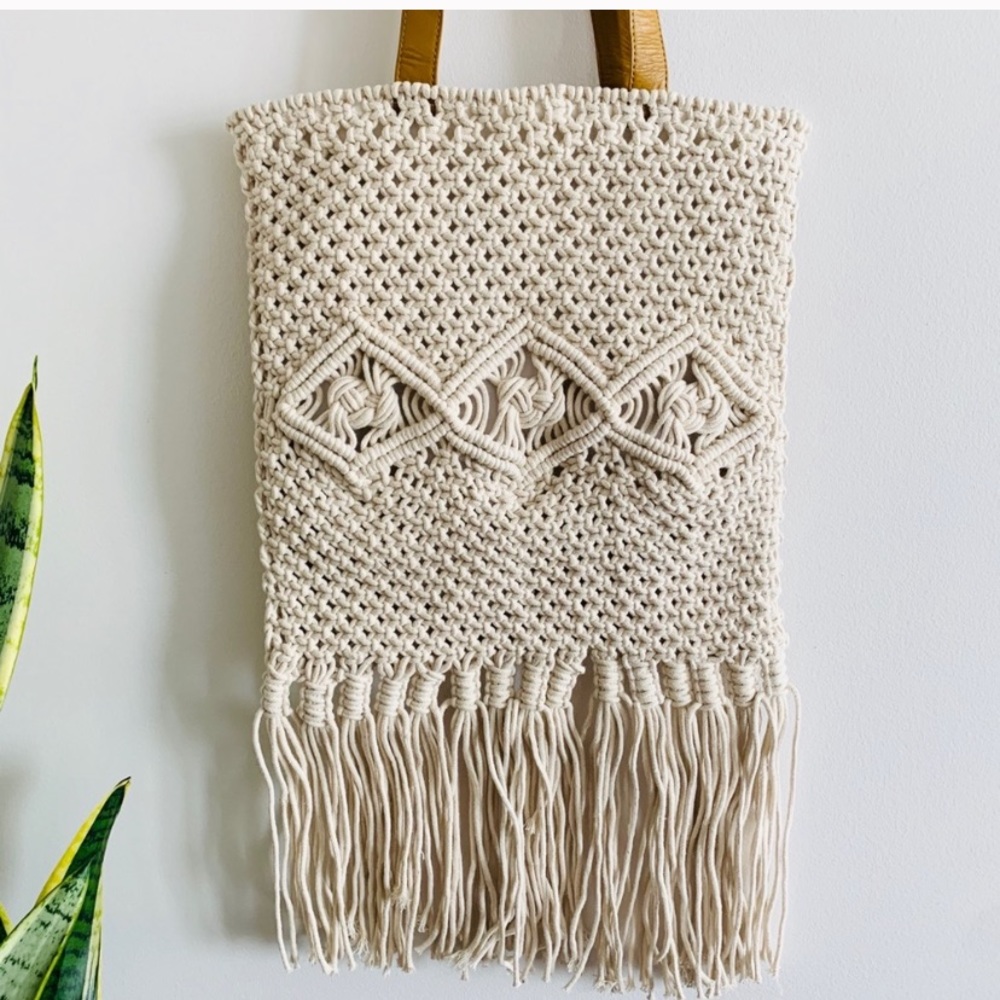 NEW Macrame Spring Shoulder Shopper Bag - Picture 2 of 16